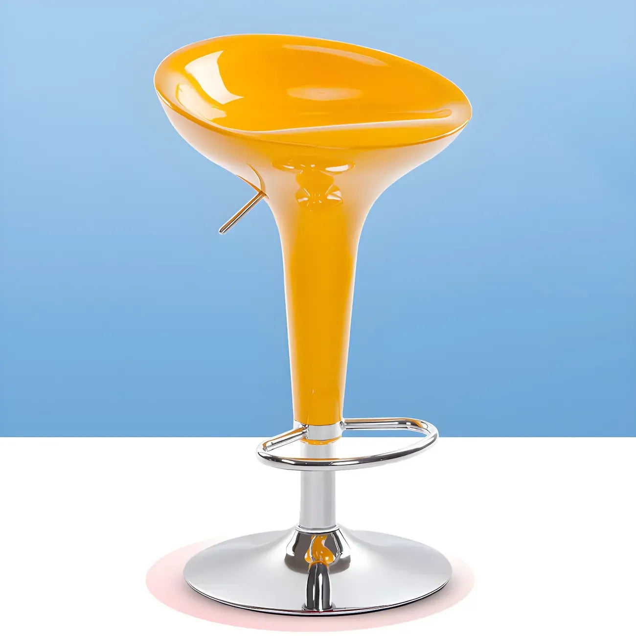 Plastic Chrome Swivel Bar Stool Height Adjustable