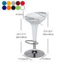 Plastic Chrome Swivel Bar Stool Height Adjustable