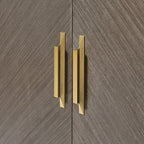 Glam Wooden Sideboard with Drawers & Adjustable Shelves