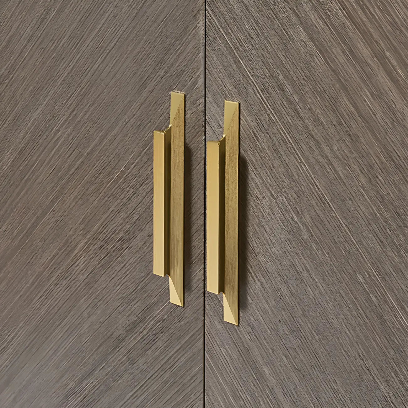 Glam Wooden Sideboard with Drawers & Adjustable Shelves