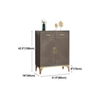 Glam Wooden Sideboard with Drawers & Adjustable Shelves