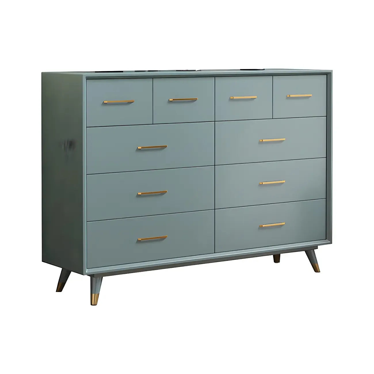 Glam Birch Wood Buffet Table with Multi-Drawers