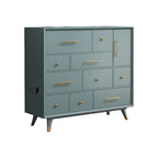 Glam Birch Wood Buffet Table with Multi-Drawers