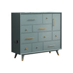 Glam Birch Wood Buffet Table with Multi-Drawers