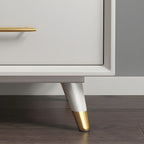 Glam Birch Wood Buffet Table with Multi-Drawers