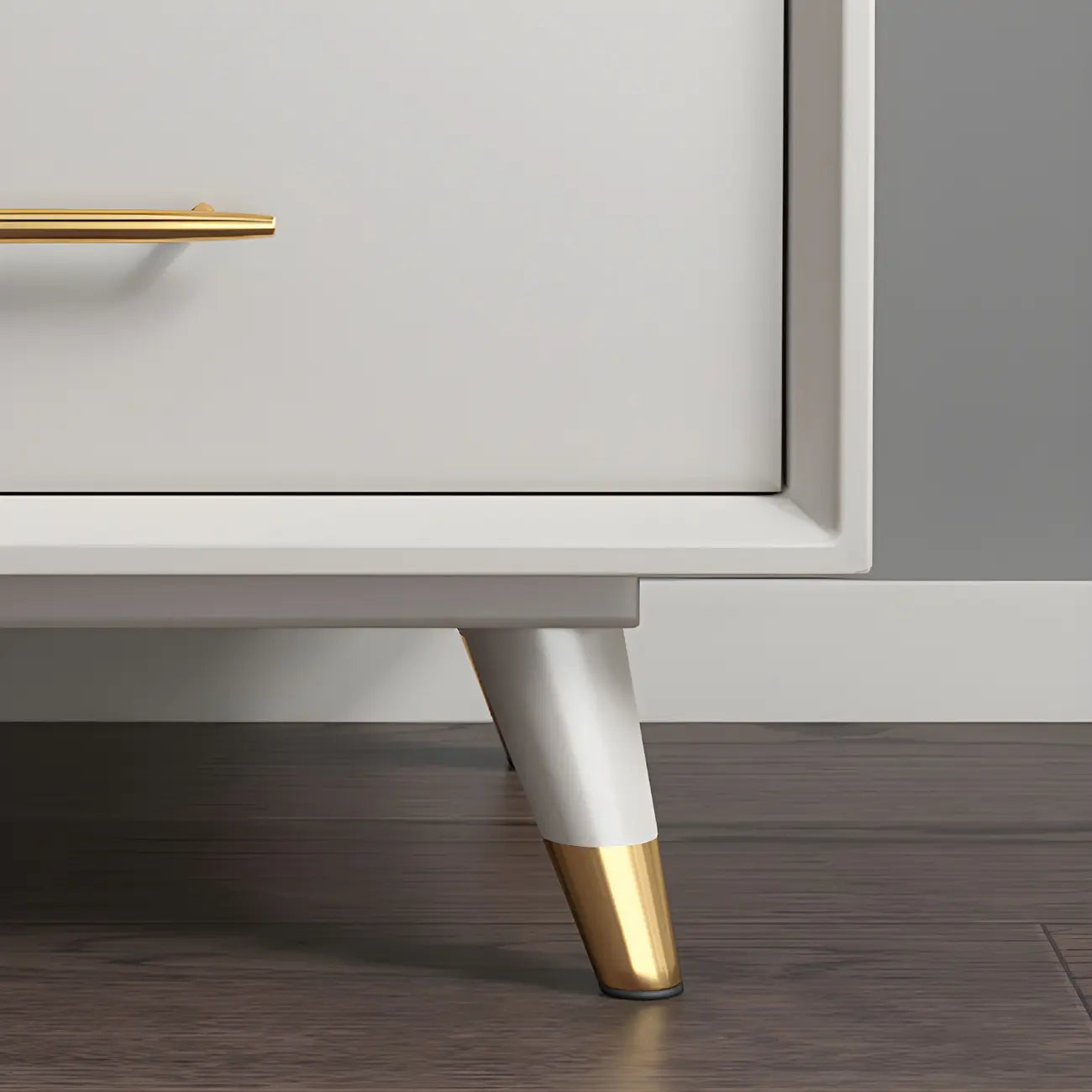 Glam Birch Wood Buffet Table with Multi-Drawers