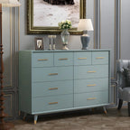 Glam Birch Wood Buffet Table with Multi-Drawers