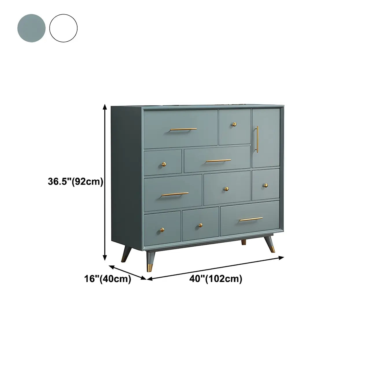 Glam Birch Wood Buffet Table with Multi-Drawers