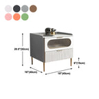 Simplistic White Wooden Bedside Table with Storage Drawers