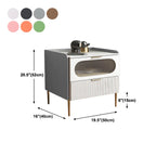 Simplistic White Wooden Bedside Table with Storage Drawers