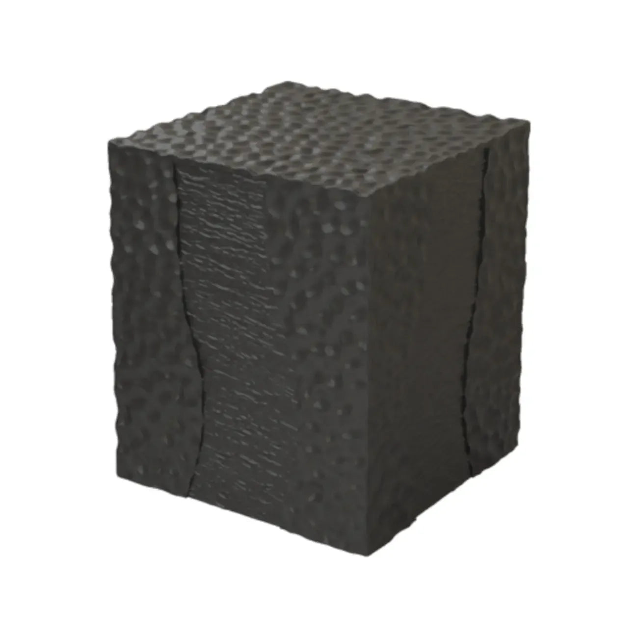 Modern White Square Block End Table for Living Room Decor