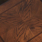 Brown Solid Wood End Table with Storage for Living Room