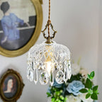 Elegant Clear Crystal Chandelier with Luxurious Accents for Living Room