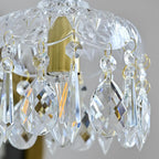Elegant Clear Crystal Chandelier with Luxurious Accents for Living Room