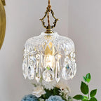 Elegant Clear Crystal Chandelier with Luxurious Accents for Living Room