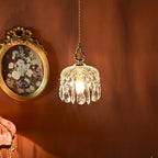 Elegant Clear Crystal Chandelier with Luxurious Accents for Living Room
