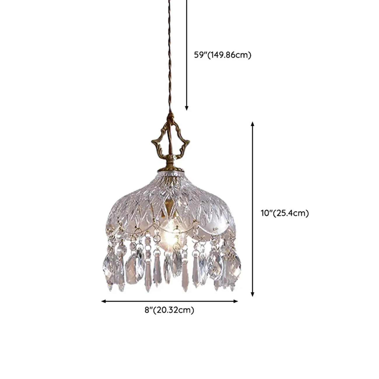 Elegant Clear Crystal Chandelier with Luxurious Accents for Living Room