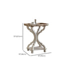 Rustic Wood Accent Side Table with Tray Top for Living Room