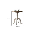 Rustic Wood Accent Side Table with Tray Top for Living Room
