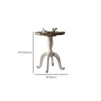 Rustic Wood Accent Side Table with Tray Top for Living Room