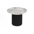 Modern White Nesting Coffee Table Set in Round Design