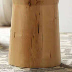 Natural Wood Small Round End Table for Living Room
