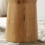 Natural Wood Small Round End Table for Living Room