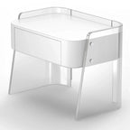 Modern Design White Plastic Bedside Table with Storage Drawer