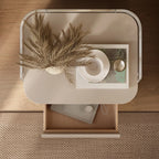 Modern Design White Plastic Bedside Table with Storage Drawer