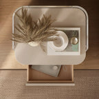 Modern Design White Plastic Bedside Table with Storage Drawer