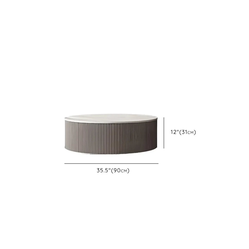 Modern Elegant Glass Round Nesting Coffee Table with 5 Sizes
