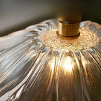 Designer Clear Glass Lotus Leaf Pendant Lamp for Bedroom