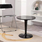 Minimalist Pedestal Round Acrylic End Table for Living Room