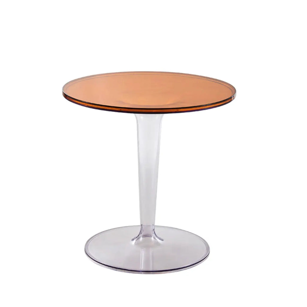 Minimalist Pedestal Round Acrylic End Table for Living Room