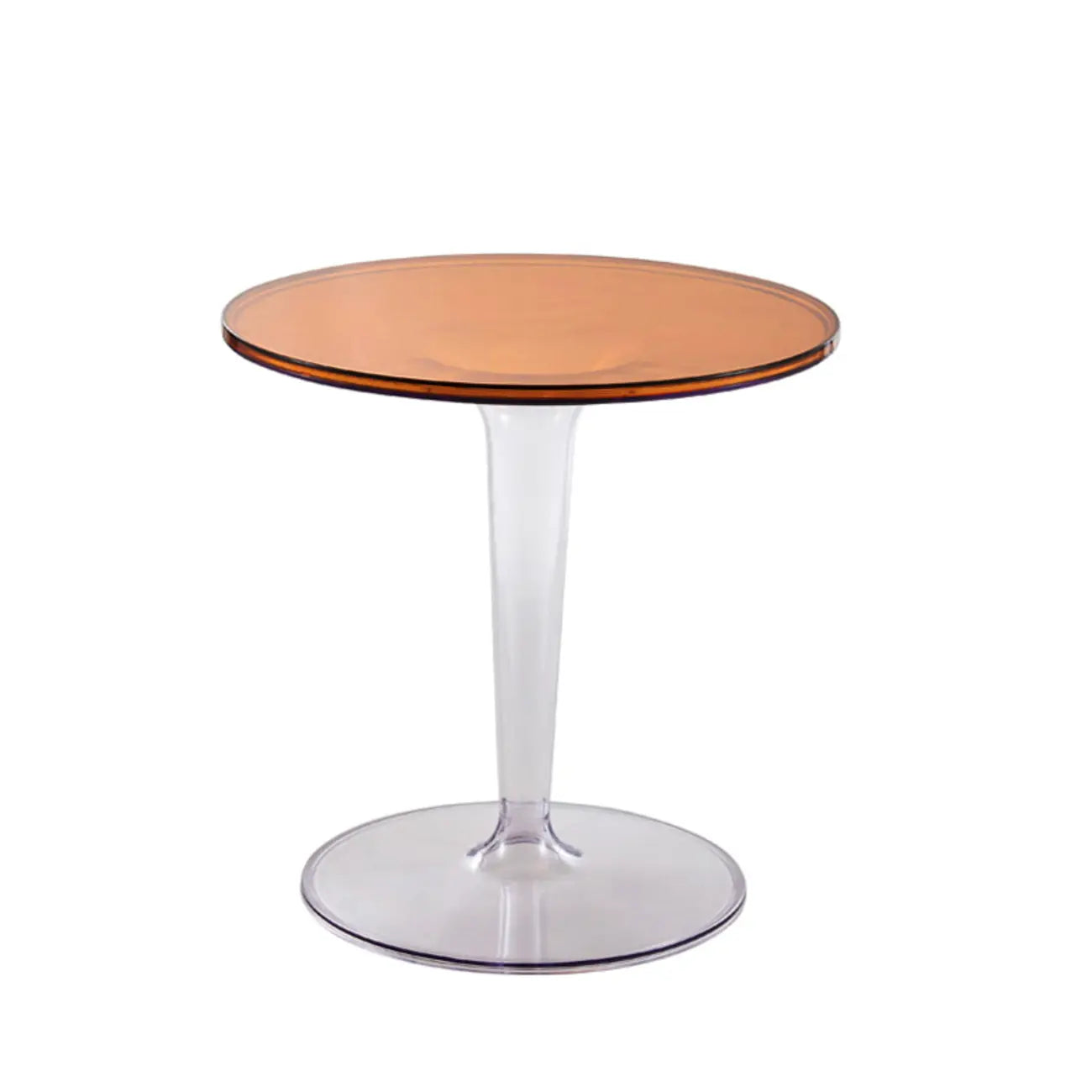Minimalist Pedestal Round Acrylic End Table for Living Room