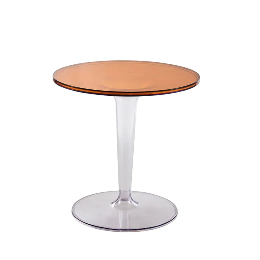 Minimalist Pedestal Round Acrylic End Table for Living Room