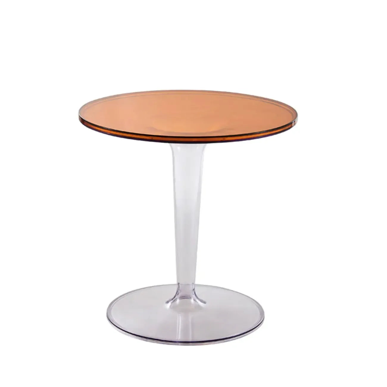 Minimalist Pedestal Round Acrylic End Table for Living Room