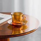 Minimalist Pedestal Round Acrylic End Table for Living Room