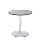 Minimalist Pedestal Round Acrylic End Table for Living Room