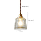 Elegant Brass Clear Glass Bell Pendant Light