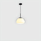 Contemporary Jelly White Glass Dome Pendant Light for Restaurant