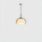 Contemporary Jelly White Glass Dome Pendant Light for Restaurant