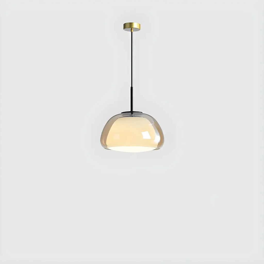 Contemporary Jelly White Glass Dome Pendant Light for Restaurant