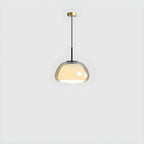Contemporary Jelly White Glass Dome Pendant Light for Restaurant
