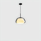 Contemporary Jelly White Glass Dome Pendant Light for Restaurant