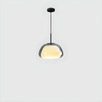 Contemporary Jelly White Glass Dome Pendant Light for Restaurant