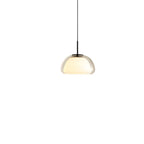 Contemporary Jelly White Glass Dome Pendant Light for Restaurant