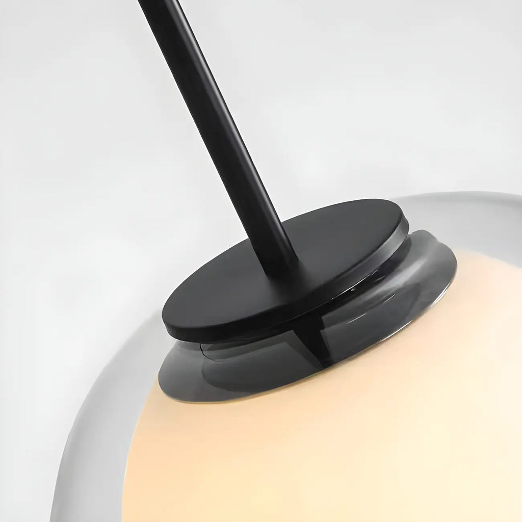 Contemporary Jelly White Glass Dome Pendant Light for Restaurant