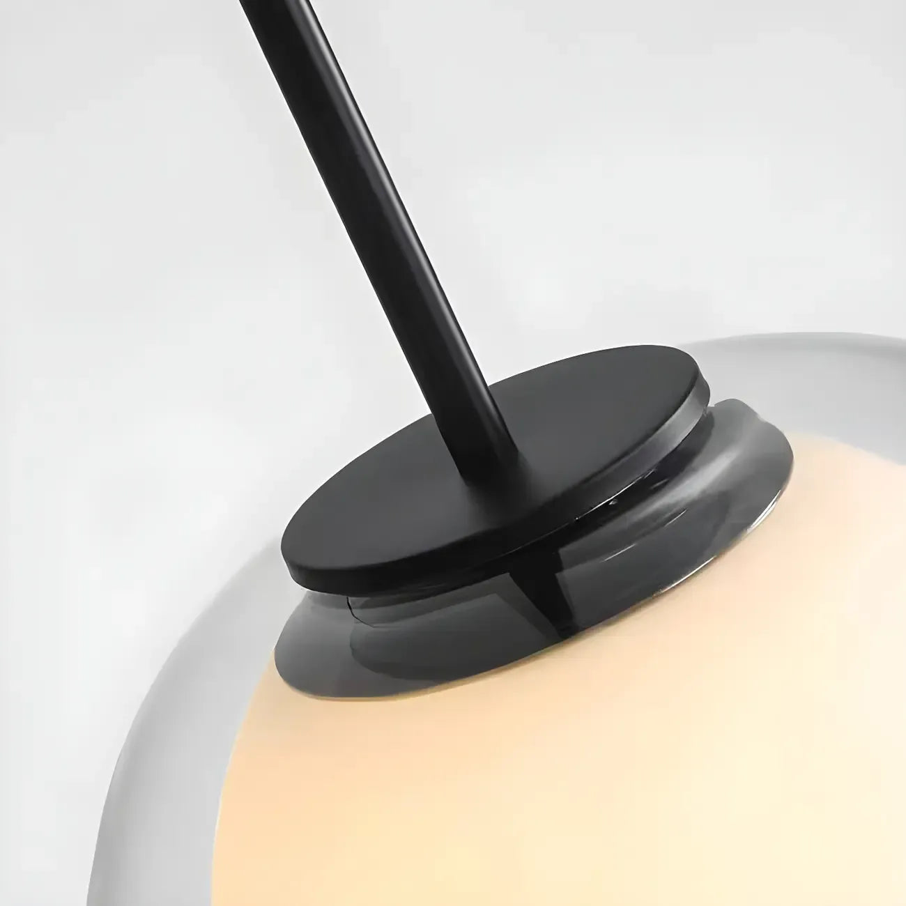 Contemporary Jelly White Glass Dome Pendant Light for Restaurant