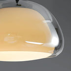Contemporary Jelly White Glass Dome Pendant Light for Restaurant